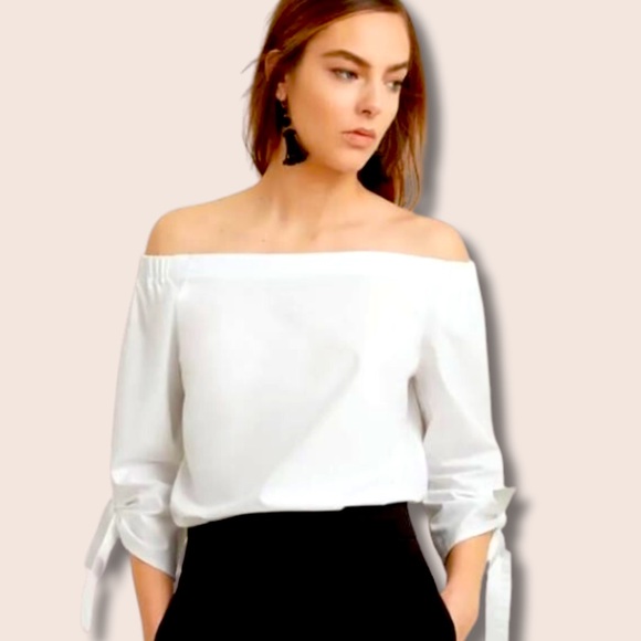 Aritzia Babaton MALIK Off-Shoulder Blouse XS - Picture 2 of 10